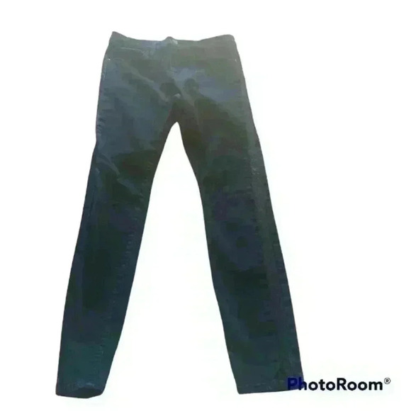Frame Womens Black Denim Faux Leather Pants 28 - Picture 1 of 13